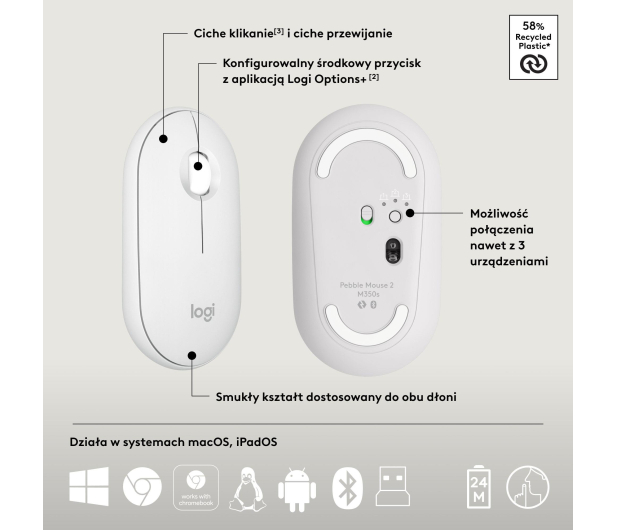 Logitech Pebble 2 Combo biały - 1172742 - zdjęcie 11